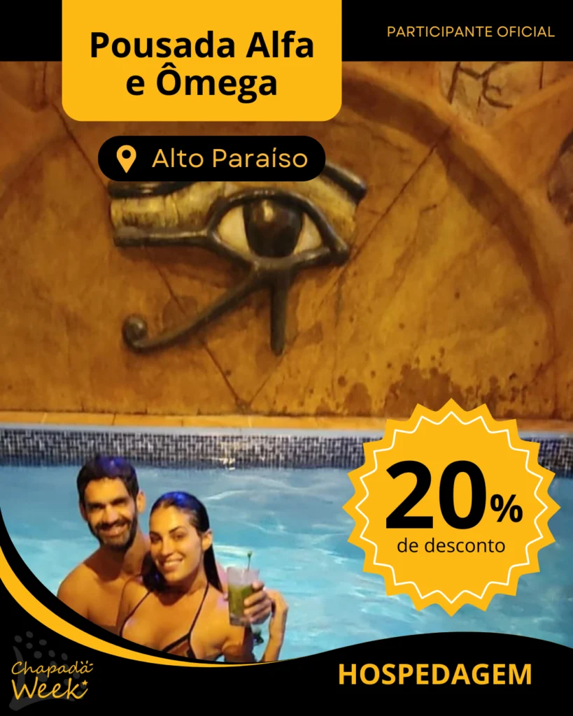Pousada Alfa e Ômega na Chapada dos Veadeiros está com 20% de desconto no Chapada Week 2025