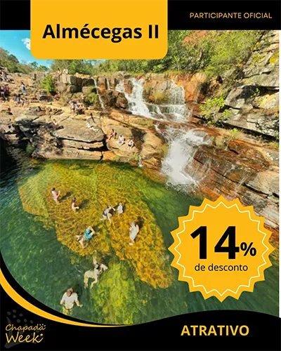 Fazenda São Bento oferece 14% de desconto para visitar as 3 cachoeiras do local durante o Chapada Week