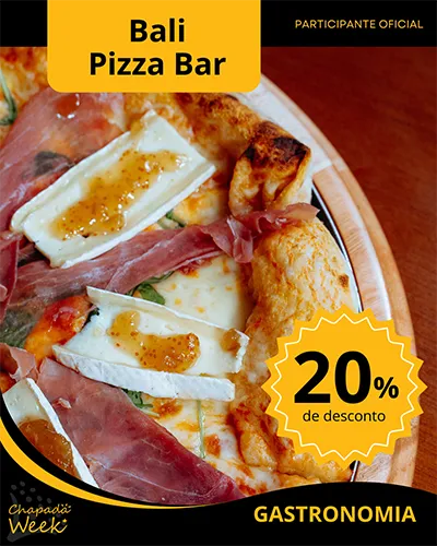 Bali Pizza Bar, em Alto Paraíso, participa do Chapada Week com 20% de desconto