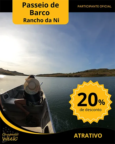 Passeio de Barco no lago Serra da Mesa está com 20% de desconto no Chapada Week 2025