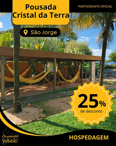 Pousada Cristal da Terra oferece 25% de desconto durante o Chapada Week 2025