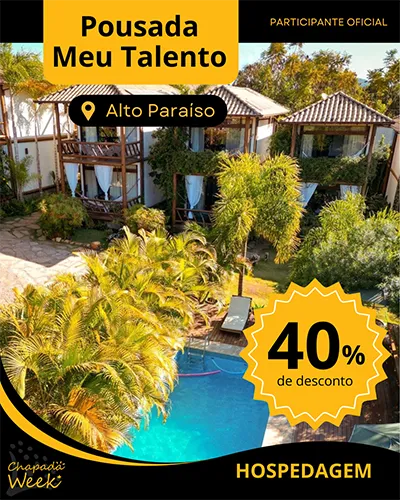 Pousada Meu Talento está com 40% de desconto no Chapada Week 2025