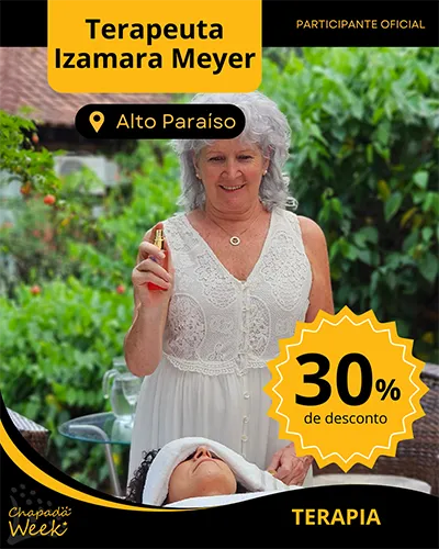 Terapeuta Izamara Meyer está com 30% de desconto no Chapada Week 2025