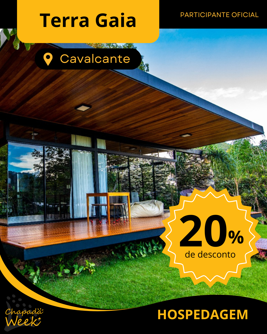 Terra Gaia está com 20% de desconto no Chapada Week 2025