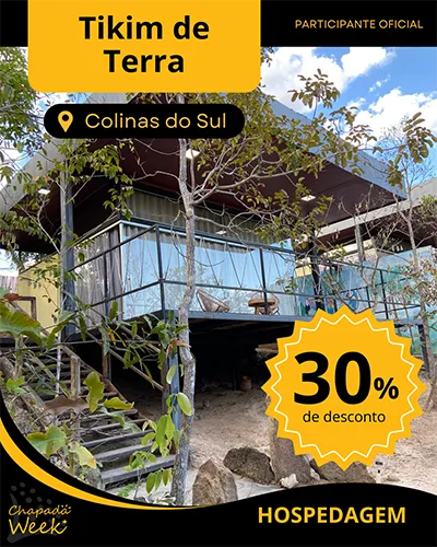 Tikim de Terra, em Colinas do Sul, está com 30% de desconto no Chapada Week 2025