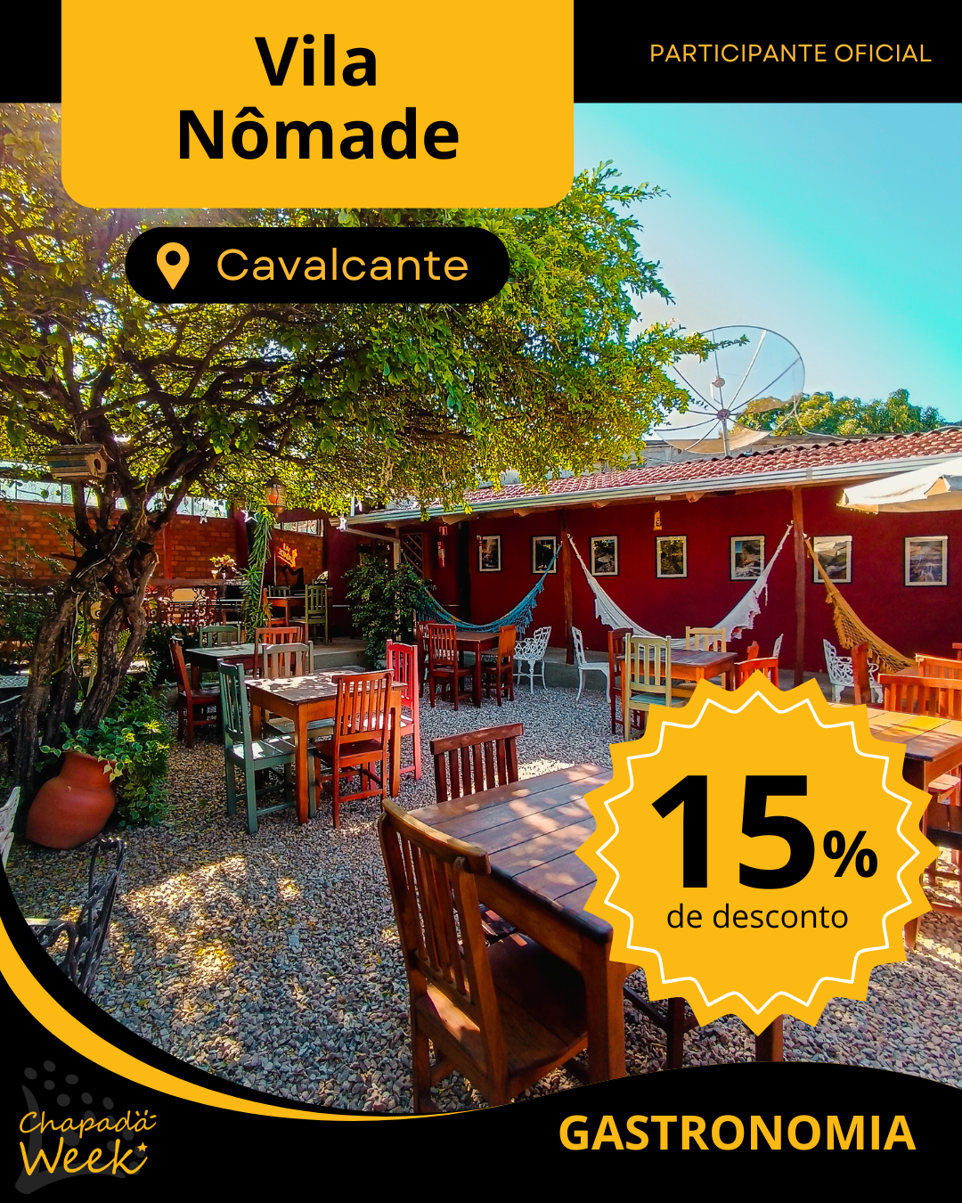 Vila Nômade oferece 15% de desconto no Chapada Week