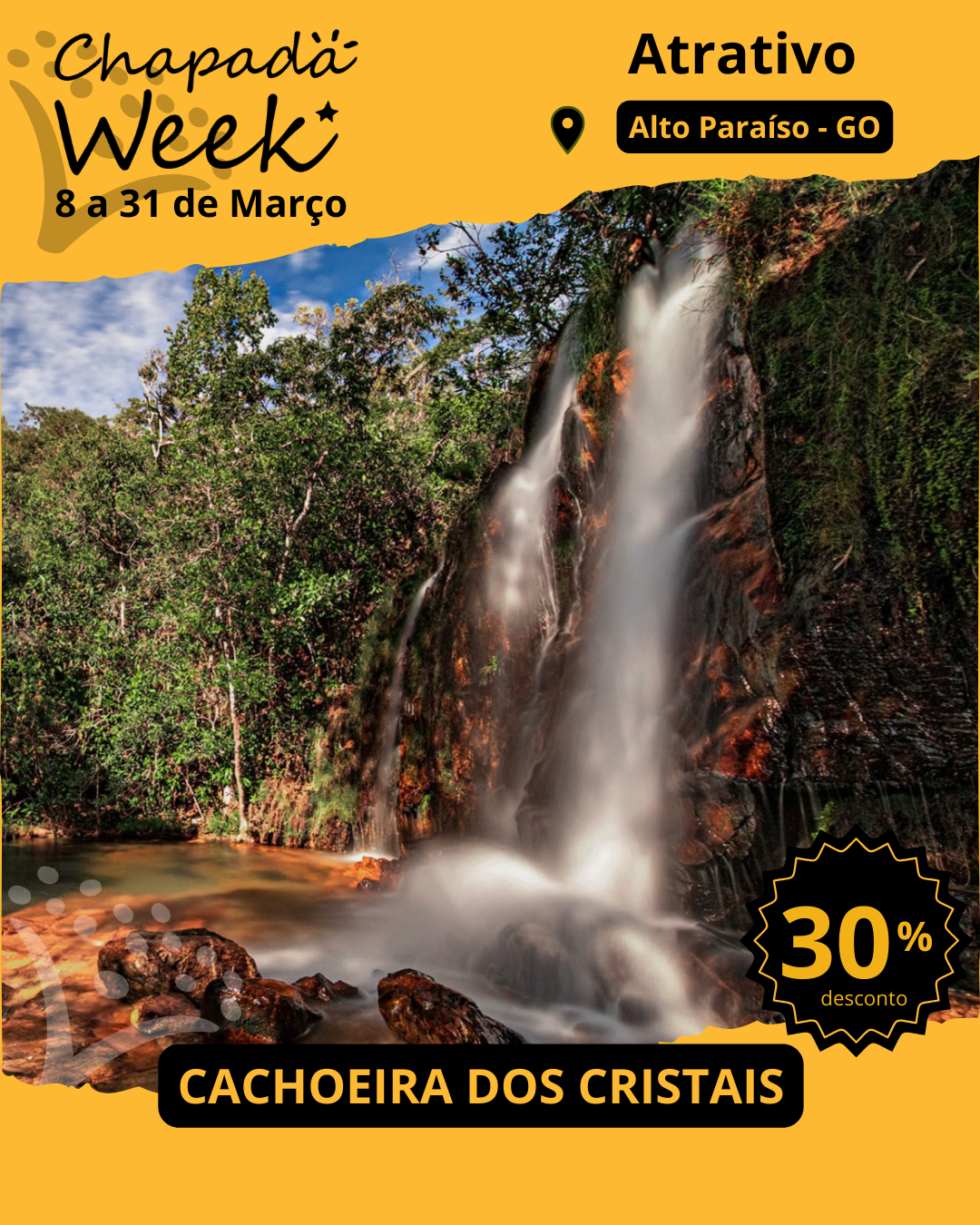 Cachoeiras dos Cristais está participando do Chapada Week 2026
