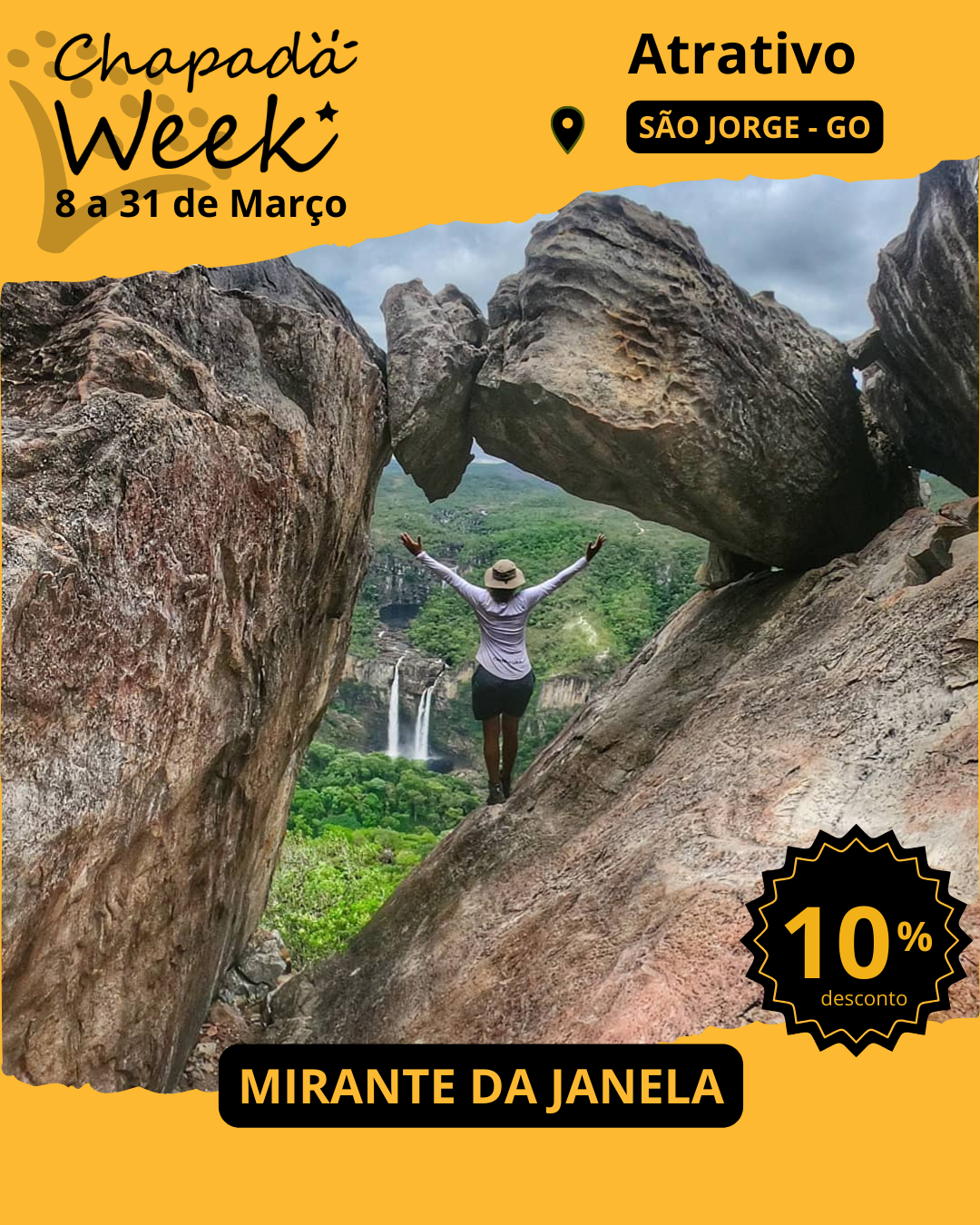 Mirante da Janela é o lugar perfeito para conhecer no período das águas na Chapada dos Veadeiros (novembro a maio)