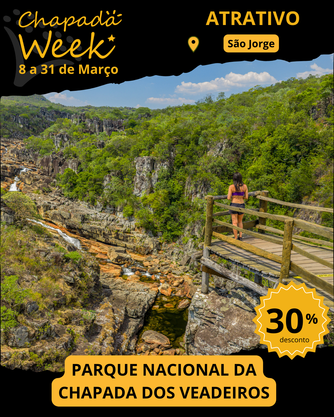Parque Nacional da Chapada dos Veadeiros está participando do Chapada Week 2026