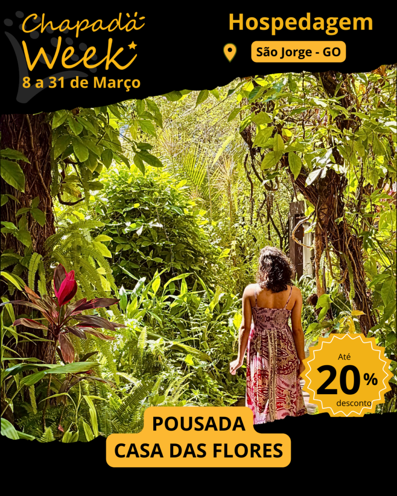 Pousada Casa das Flores é participante oficial do Chapada Week 26.
