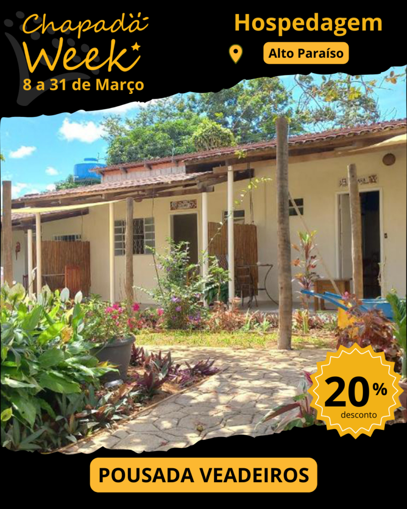 Pousada Veadeiros tem 20% de desconto durante o Chapada Week 2026